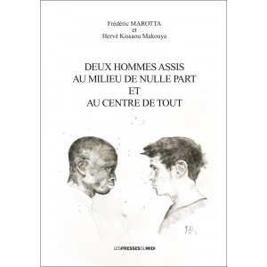 DEUX HOMMES ASSIS AU MILIEU...